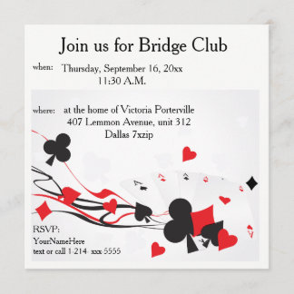 Bridge Club Invitation