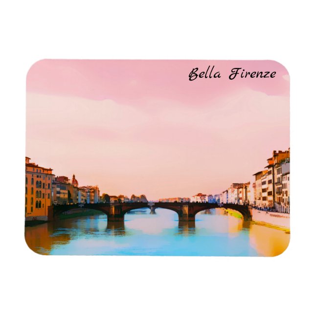 ** Bridge Firenze Florence Italy AP12 Italian Magnet (Horizontal)