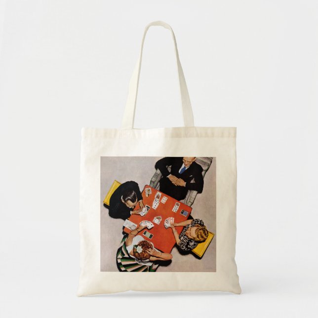Bridge Game by Norman Rockwell Tote Bag (Front)