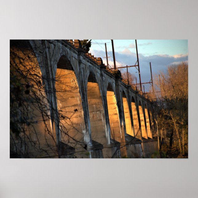 Bridge Illuminated by Sunlight Poster (Front)