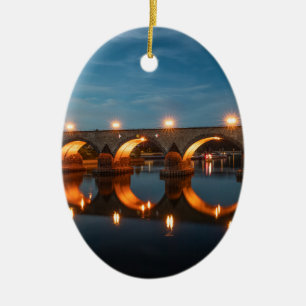 Bridge in Koblenz Germany Ceramic Ornament