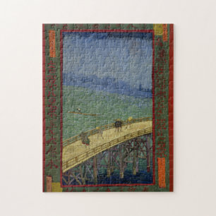 Bridge in Rain after Hiroshige by Vincent Van Gogh Jigsaw Puzzle