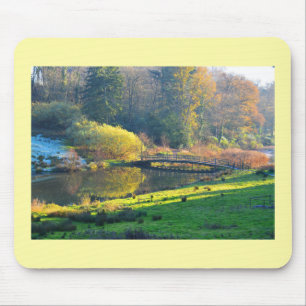 Bridge in the countryside mouse pad