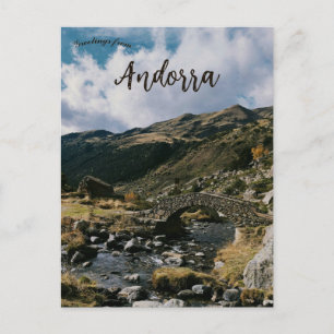 Bridge in the Incles Valley of Andorra Postcard