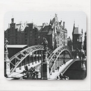 Bridge in the Speicherstadt  Hamburg, c.1910 Mouse Pad