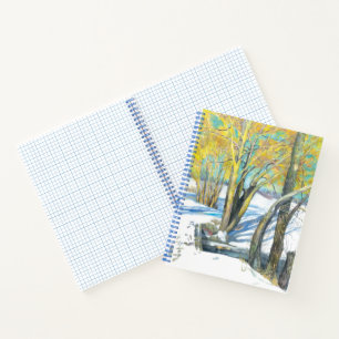bridge in the winter notebook
