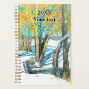 bridge in the winter Watercolor Planner