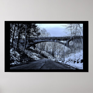 Bridge in Winter Poster