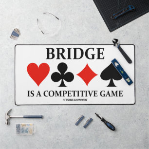 Bridge Is A Competitive Game Four Card Suits Desk Mat