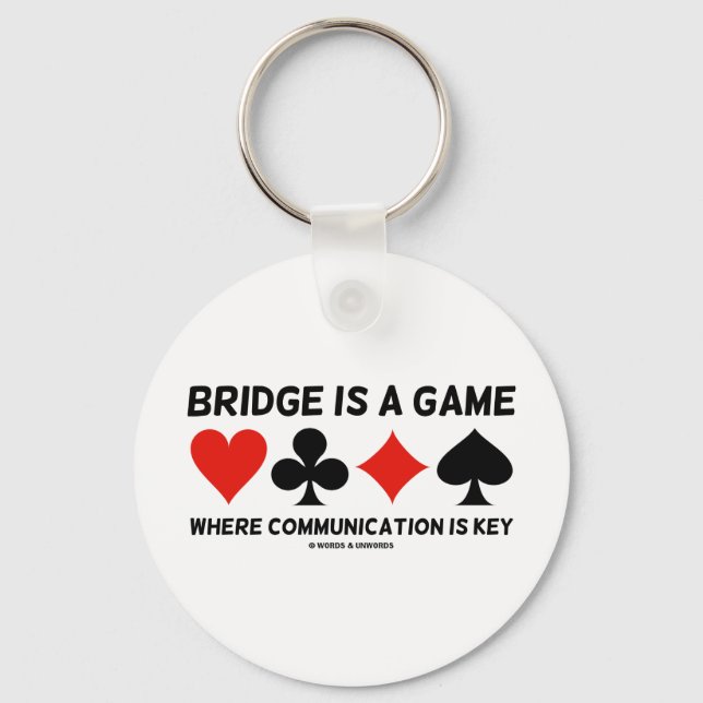 Bridge Is A Game Where Communication Is Key Ring (Front)