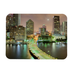 Bridge leads across waterway to downtown Miami Magnet