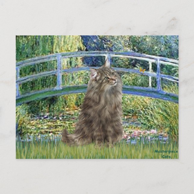 Bridge - Norwegian Forest cat Postcard (Front)