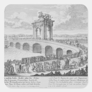 Bridge of Augustus on Via Flaminia, near Rimini, I Square Sticker