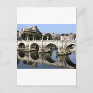 Bridge of Castel st Angelo, Rome, Italy Postcard