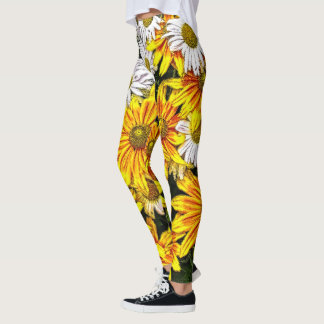 Bridge of Flowers Daisies Leggings