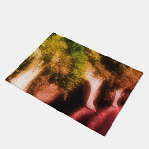 Bridge Of Flowers Partial Colour Vintage Distresse Doormat