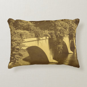 Bridge Of Flowers Vintage Look Decorative Cushion