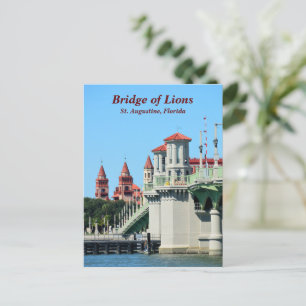 Bridge of Lions St. Augustine, Florida Holiday Postcard