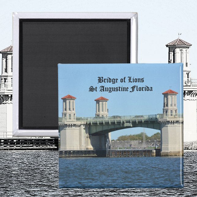 Bridge of Lions St Augustine Florida Photographic Magnet (Creator Uploaded)
