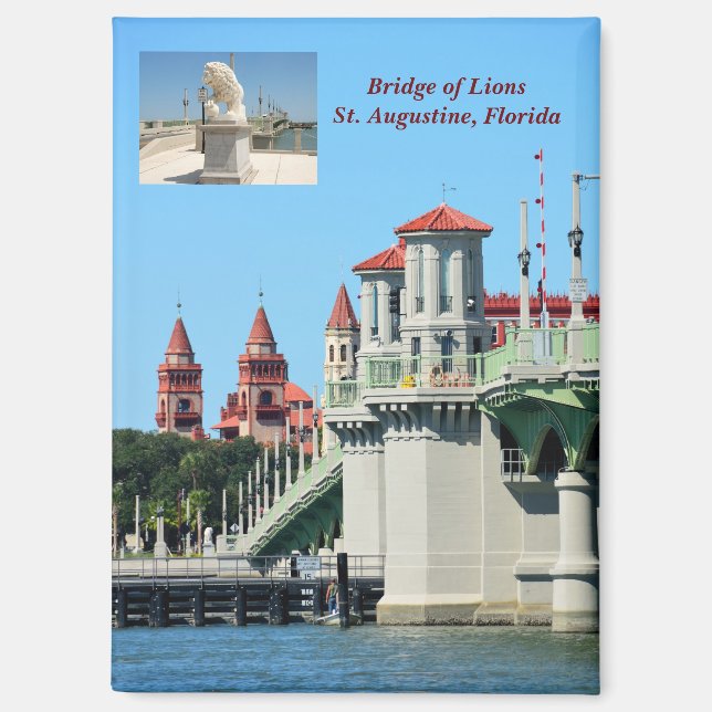 Bridge of Lions St. Augustine, Florida Postcard Magnet (Front)