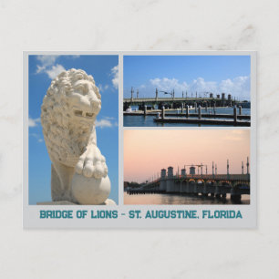 Bridge of lions St. Augustine Postcard