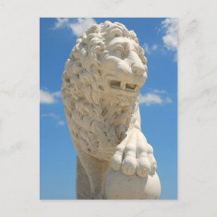 Bridge of lions statue St. Augustine, Florida  Holiday Postcard