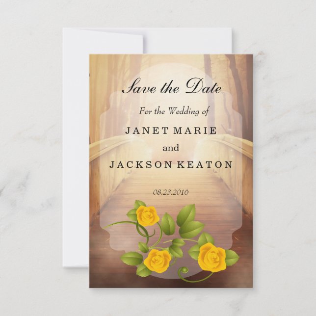 Bridge of Love, Nature Wedding Save The Date (Front)