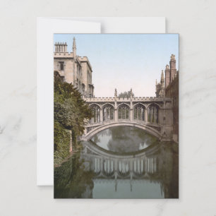 Bridge of Sighs in Cambridge, England (c. 1900) Postcard