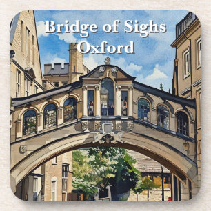 Bridge of Sighs in Oxford Watercolor Painting Coaster