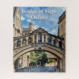 Bridge of Sighs in Oxford Watercolor Painting Jigsaw Puzzle