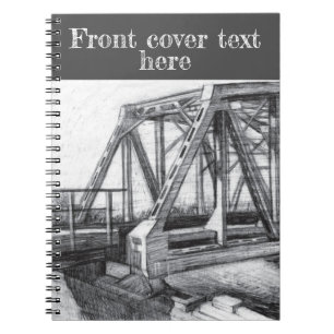 Bridge old pencilart  Monochrome Notebook