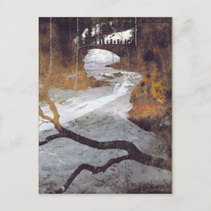 Bridge Over a Frozen Stream by Alexandra Cook Postcard