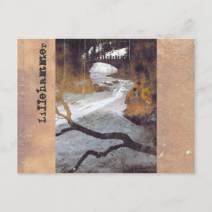 Bridge Over a Frozen Stream by Alexandra Cook Postcard