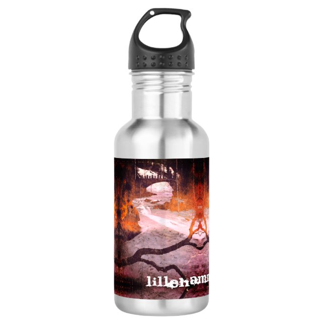 Bridge Over a Frozen Stream photo 710 Ml Water Bottle (Front)