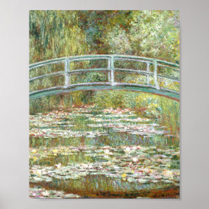 Bridge over a Pond of Water Lilies by Claude Monet Poster