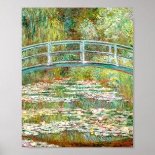 Bridge over a Pond of Water Lilies by Claude Monet Poster