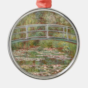 Bridge Over a Pond of Water Lilies by Monet Metal Ornament