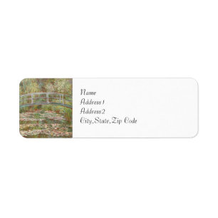 Bridge Over a Pond of Water Lilies by Monet Return Address Label