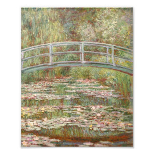 Bridge Over a Pond of Water Lilies Photo Print