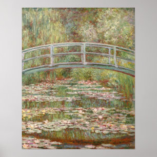 Bridge Over a Pond of Water Lilies Poster
