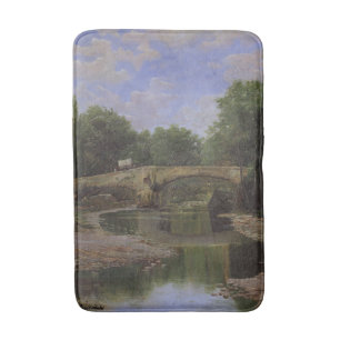Bridge Over a River (by Santiago Rusiñol) Bath Mat