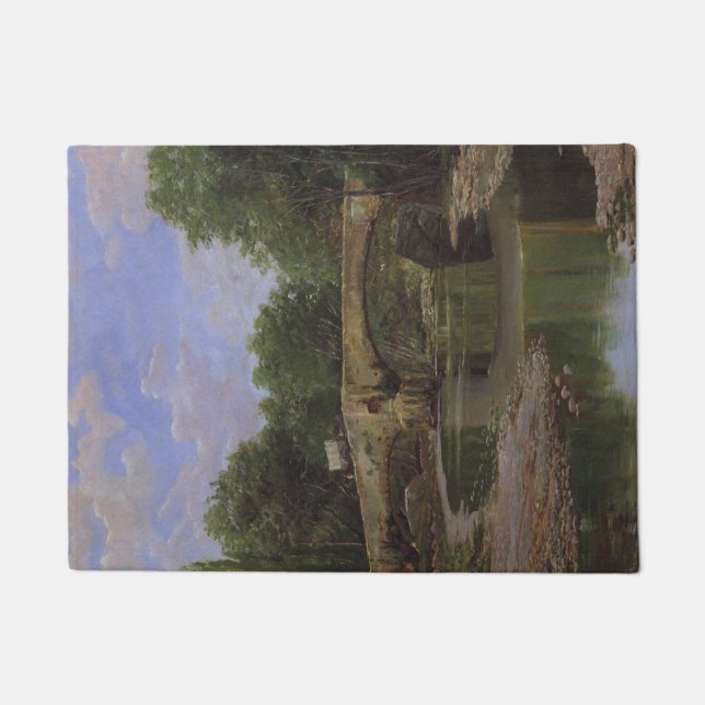 Bridge Over a River (by Santiago Rusiñol) Doormat (Front)