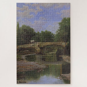 Bridge Over a River in Spain (by Santiago Rusiñol) Jigsaw Puzzle