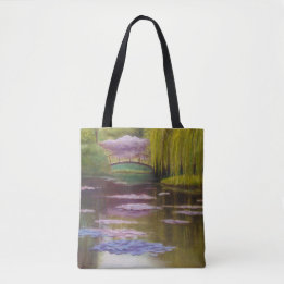 Bridge over Monet’s Pond Tote Bag