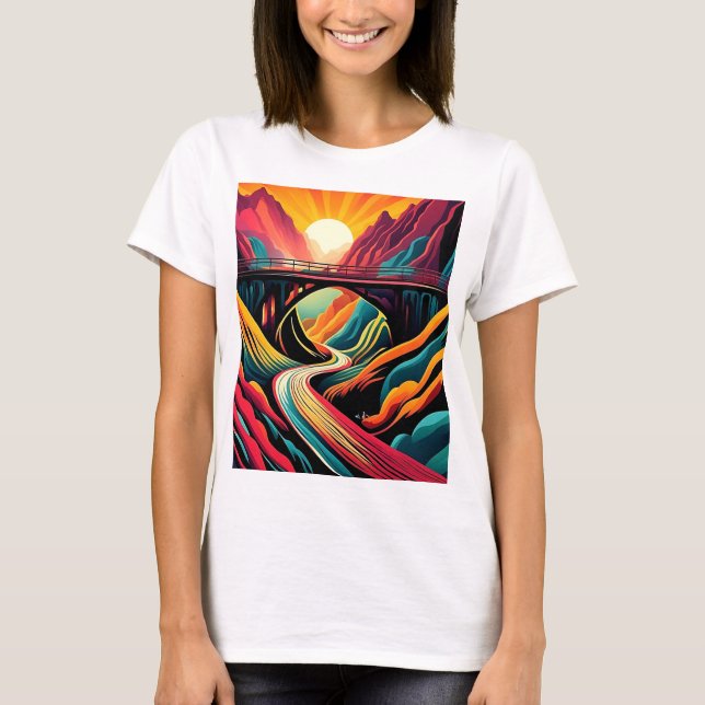Bridge over ravine 1 T-Shirt (Front)