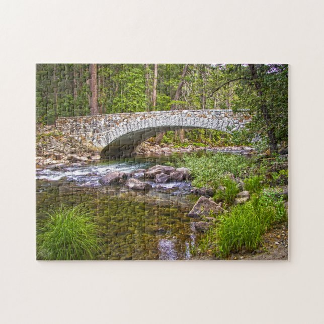 Bridge over sparkling stream jigsaw puzzle (Horizontal)