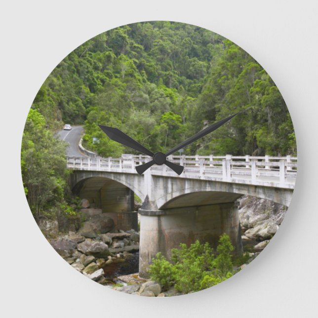 Bridge Over Stream, Tsitsikamma National Park Large Clock (Front)