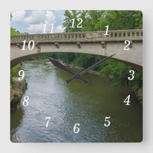 Bridge Over Sugar Creek Wall Clock