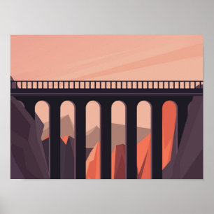 Bridge over the canyon poster