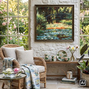 Bridge Over the Waterlily Pond by Claude Monet Poster
